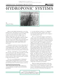MF1169 Hydroponic Systems