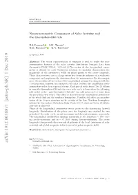 Nonaxisymmetric Component of Solar Activity and the Gnevyshev-Ohl Rule