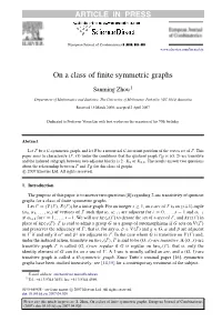 On a Class of Finite Symmetric Graphs