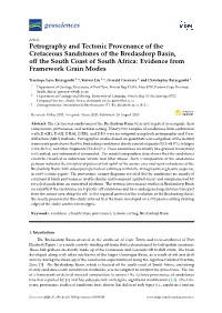 Petrography and Tectonic Provenance of the Cretaceous Sandstones of the Bredasdorp Basin, Oﬀ the South Coast of South Africa: Evidence from Framework Grain Modes