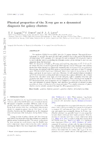 Physical Properties of the X-Ray Gas As a Dynamical Diagnosis for Galaxy