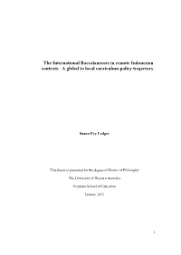 The International Baccalaureate in Remote Indonesian Contexts: a Global to Local Curriculum Policy Trajectory