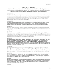 THE TERAT HISTORY Notice: the Information Contained in This Work Is Not Authorized for Duplication Or Distribution to Other Websites Or Repositories