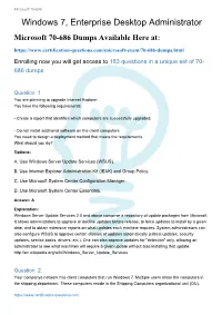 Windows 7, Enterprise Desktop Administrator