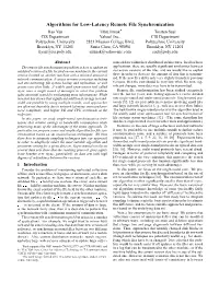 Algorithms for Low-Latency Remote File Synchronization