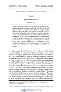 Canonical Scriptures in Dao- Ism Facilitated the Establishment and Development of the Reli- Gious Tradition
