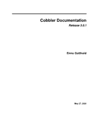 Cobbler Documentation Release 3.0.1