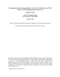 Examining the Boron Isotope-Ph Proxy: the Role of Vital Effects on Δ11b of Porites Coral and Implications for Proxy Use