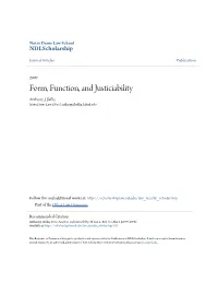 Form, Function, and Justiciability Anthony J