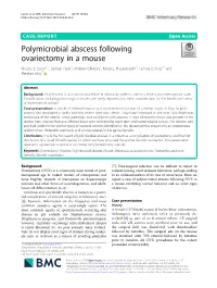 Polymicrobial Abscess Following Ovariectomy in a Mouse Victoria E