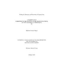 Probing the Structure and Reactivity of Gaseous Ions a DISSERTATION