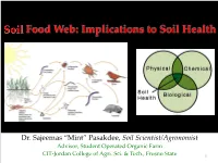 Soil Food Web: Implications to Soil Health