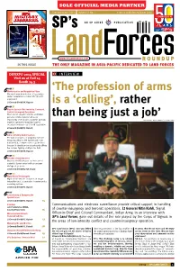 'The Profession of Arms Is a 'Calling', Rather Than Being Just a Job'