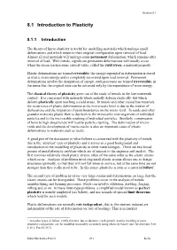 8.1 Introduction to Plasticity