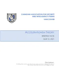 Accelerationism Theory