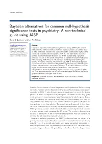 Bayesian Alternatives for Common Null-Hypothesis Significance Tests