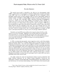 Electromagnetic Pulse: Effects on the U.S. Power Grid