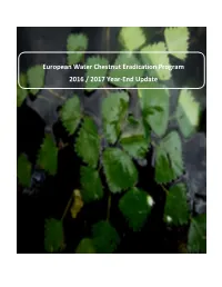 European Water Chestnut Eradication Program 2016 / 2017 Year-End Update