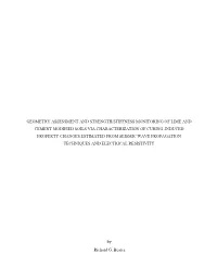 Geometry Assessment and Strength/Stiffness Monitoring of Lime