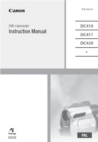 Instruction Manual DC411 DC420