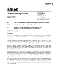 Metrolinx to Consider Designating Portion of Finch West LRT Maintenance and Storage Facility Site for Community Use