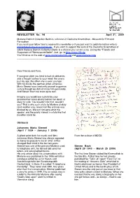 NEWSLETTER No. 94 April 3Rd, 2009 Marlene