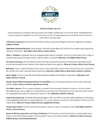 Breaking Barriers.” Listed Are Potential Categories Into Which Each Topic May Fall