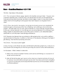 Naso – Bamidbar/Numbers 4:21-7:89