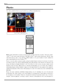 Physics 1 Physics