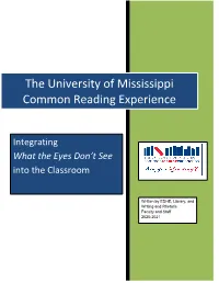 The University of Mississippi Common Reading Experience