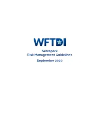 WFTDI Skatepark Guidelines