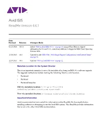 Avid ISIS Readme Version 4.6.1
