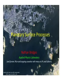 Planetary Surface Processes