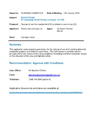 Summary Recommendation: Approve with Conditions