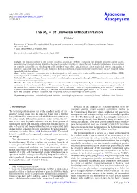 The Rh = Ct Universe Without Inflation