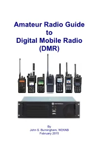 Amateur Radio Guide to Digital Mobile Radio (DMR)