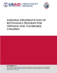 Assessing Implementation of Botswana's Program for Orphans