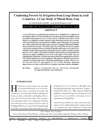 Combating Poverty by Irrigation from Large Dams in Arid Countries: a Case Study of Minab Dam, Iran