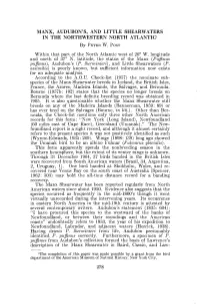 MANX, AUDUBON's, and LITTLE SHEARWATERS in the NORTHWESTERN NORTH ATLANTIC • by PETER W