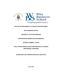 Master of Management in Finance and Investment