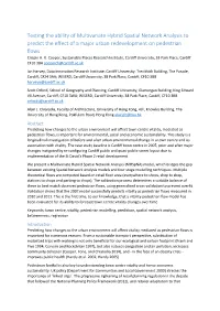 Testing the Ability of Multivariate Hybrid Spatial Network Analysis to Predict the Effect of a Major Urban Redevelopment on Pedestrian Flows Crispin H