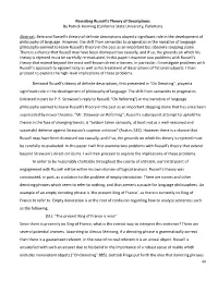 49 Revisiting Russell's Theory of Descriptions by Patrick Henning
