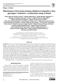 Effectiveness of First-Wave Protease Inhibitors in Hepatitis C Virus Genotype 1 Infection: a Multicenter Study in Brazil