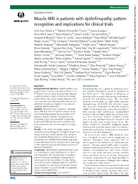 Muscle MRI in Patients with Dysferlinopathy: Pattern Recognition