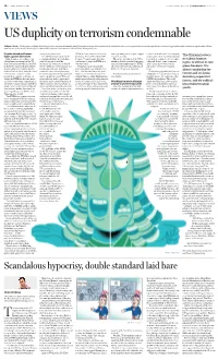 US Duplicity on Terrorism Condemnable