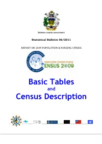 Basic Tables Census Description