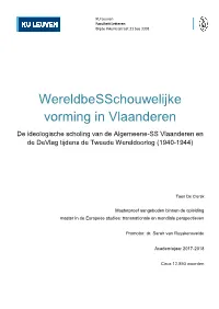 Wereldbesschouwelijke Vorming in Vlaanderen