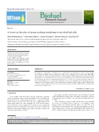 A Review on the Effect of Proton Exchange Membranes in Microbial Fuel Cells