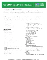Non-GMO Project Verified Products