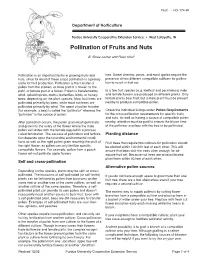 Pollination of Fruits and Nuts